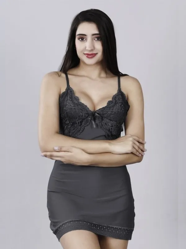 Grey_Stylish_Nylon_Baby_Dolls_For_Women