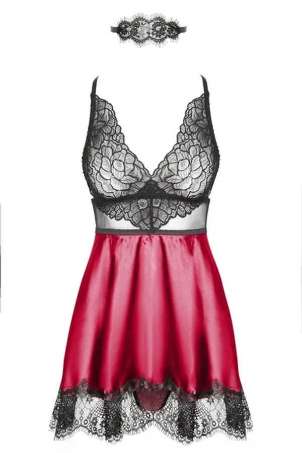 Burgundy_Stylish_Satin_Baby_Dolls_For_Women