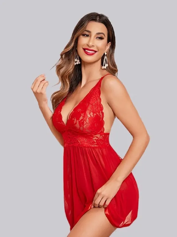 Red_Stylish_Net_Baby_Dolls_For_Women