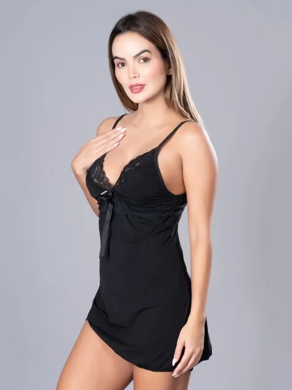 Black_Stylish_Nylon_Baby_Dolls_For_Women