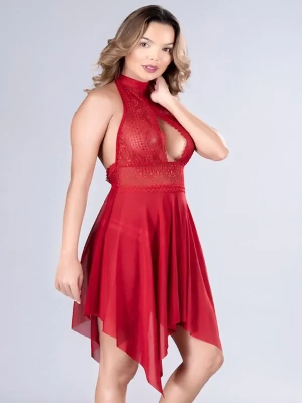 Red_Stylish_Net_Baby_Dolls_For_Women