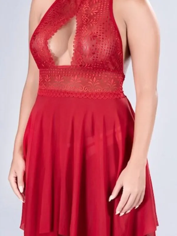 Red_Stylish_Net_Baby_Dolls_For_Women