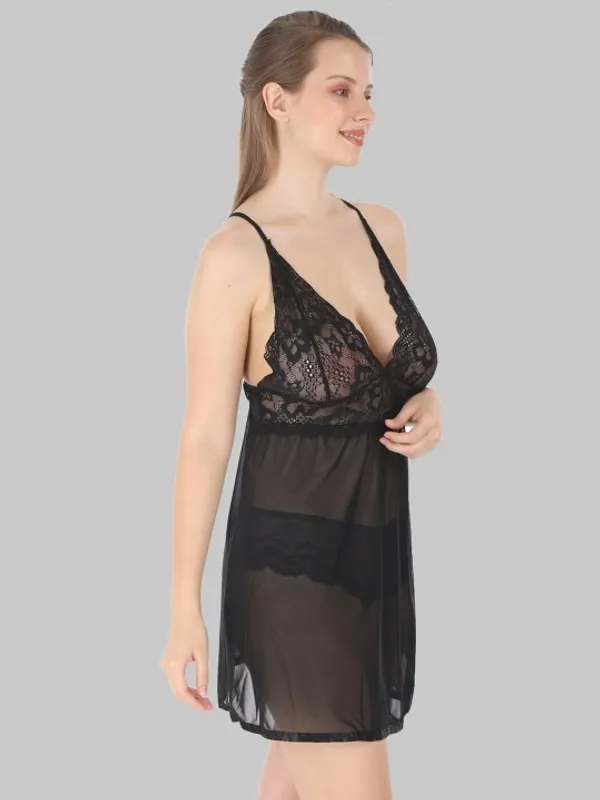 Black_Stylish_Net_Baby_Dolls_For_Women