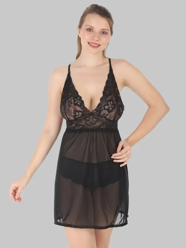 Black_Stylish_Net_Baby_Dolls_For_Women