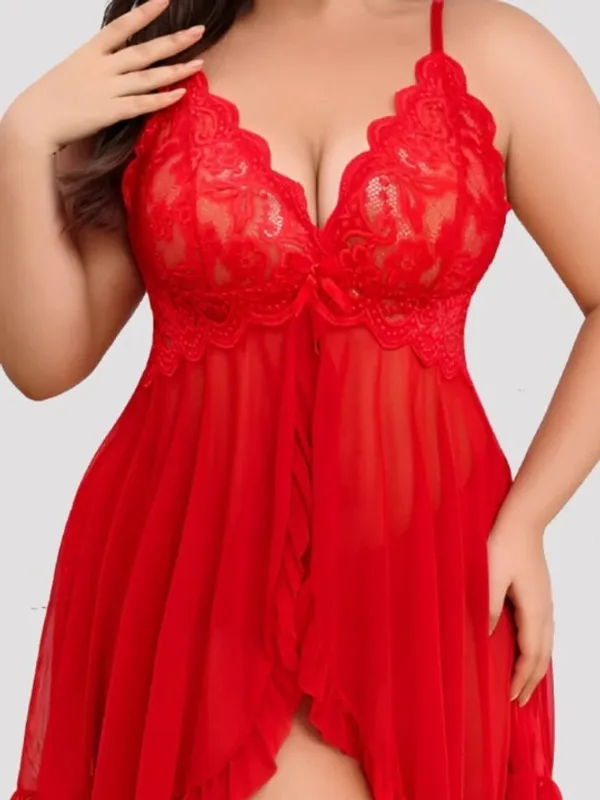 Red_Stylish_Net_Baby_Dolls_For_Women