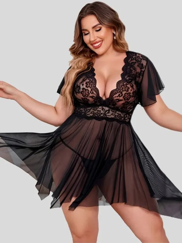 Black_Stylish_Net_Baby_Dolls_For_Women