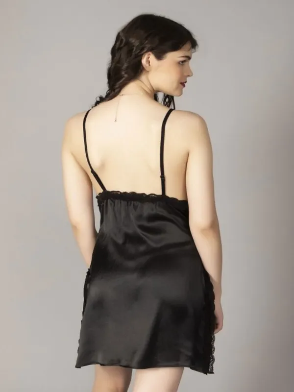 Black_Stylish_Satin_Baby_Dolls_For_Women