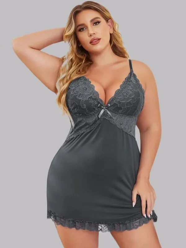 Grey_Stylish_Nylon_Baby_Dolls_For_Women