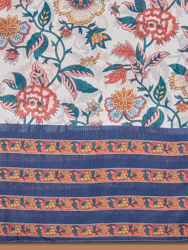 Navy_Blue_Cotton_Floral_Printed_Straight_Kurta_Set_With_Dupatta_For_Women