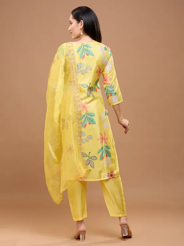 Vibrant_Yellow_Cotton_Floral_Printed_Kurta_Set_With_Embroidered_Dupatta_For_Women