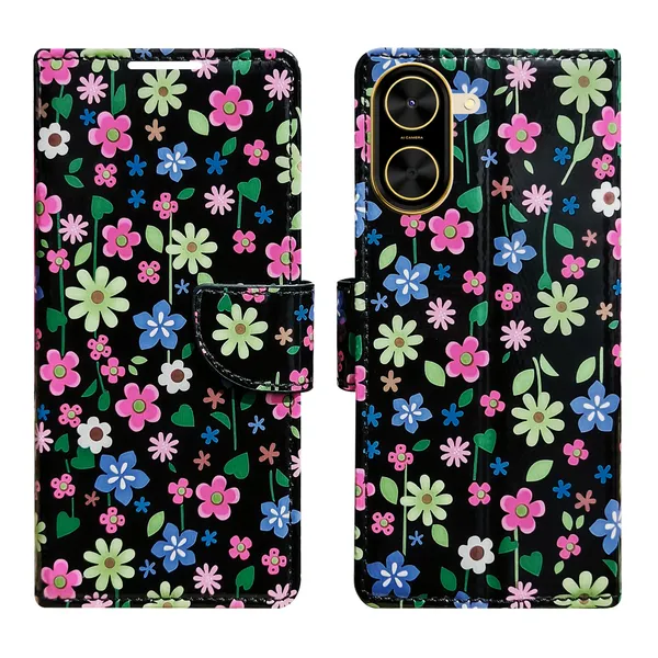 Black_Artificial_Leather_See_Through_Design_Magnetic_Case_For_Poco_C71