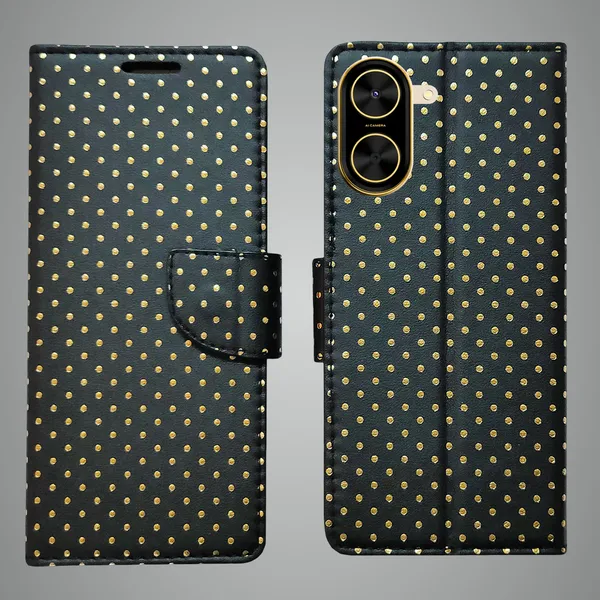 Black_Artificial_Leather_See_Through_Design_Magnetic_Case_For_Poco_C71