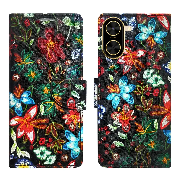 Black_Artificial_Leather_See_Through_Design_Magnetic_Case_For_Poco_C71