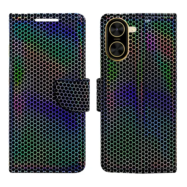 Multicolor_Artificial_Leather_See_Through_Design_Magnetic_Case_For_Poco_C71
