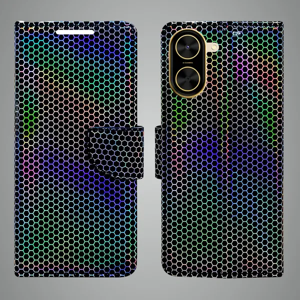 Multicolor_Artificial_Leather_See_Through_Design_Magnetic_Case_For_Poco_C71