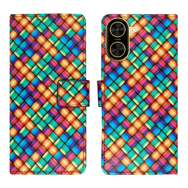Multicolor_Artificial_Leather_See_Through_Design_Magnetic_Case_For_Poco_C71
