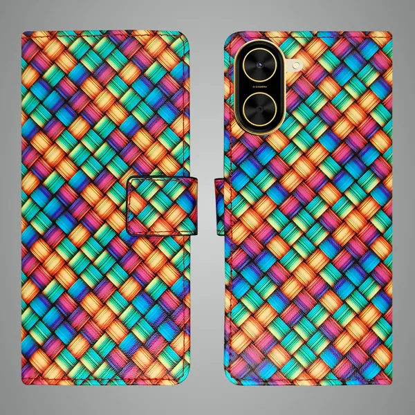 Multicolor_Artificial_Leather_See_Through_Design_Magnetic_Case_For_Poco_C71