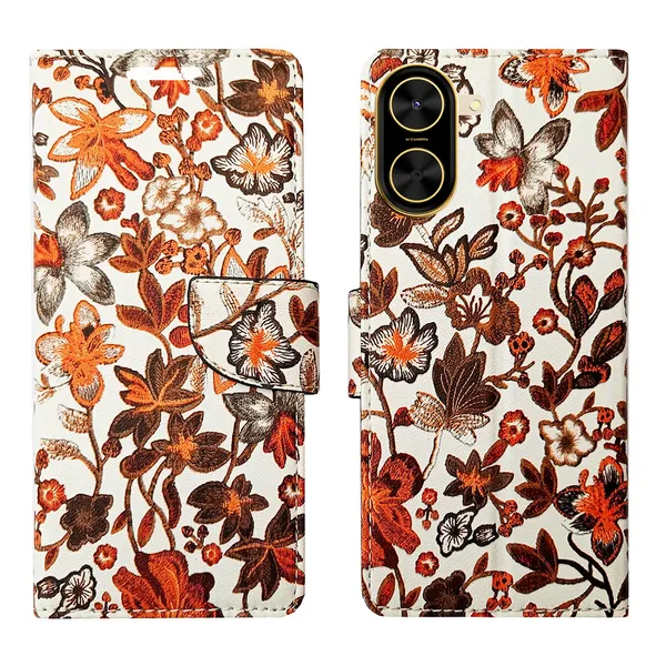 Orange_Artificial_Leather_See_Through_Design_Magnetic_Case_For_Poco_C71
