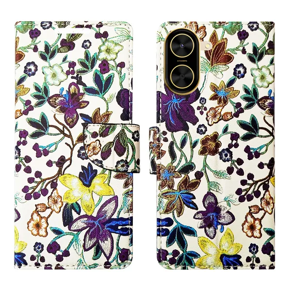 Purple_Artificial_Leather_See_Through_Design_Magnetic_Case_For_Poco_C71