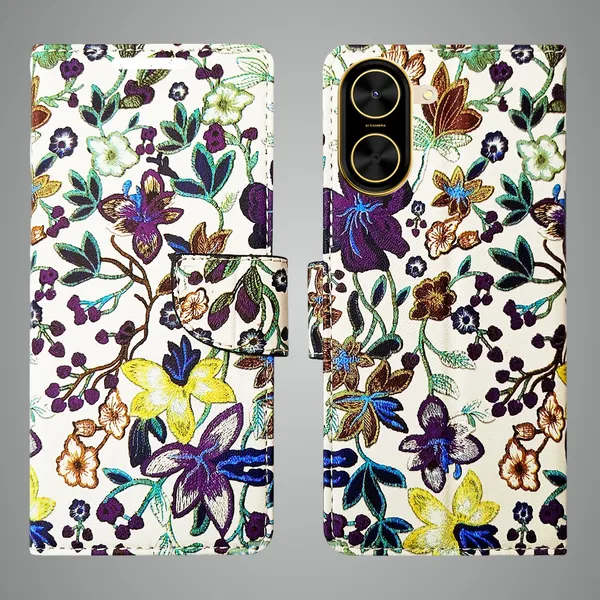 Purple_Artificial_Leather_See_Through_Design_Magnetic_Case_For_Poco_C71