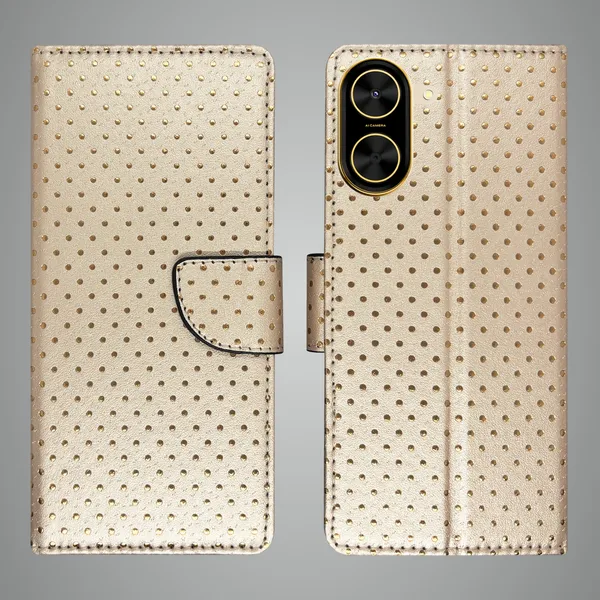 Brown_Artificial_Leather_See_Through_Design_Magnetic_Case_For_Poco_C71