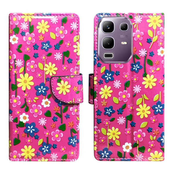 Pink_Artificial_Leather_See_Through_Design_Magnetic_Case_For_Infinix_Note_50x