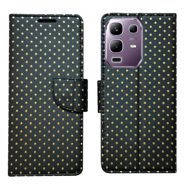 Black_Artificial_Leather_See_Through_Design_Magnetic_Case_For_Infinix_Note_50x