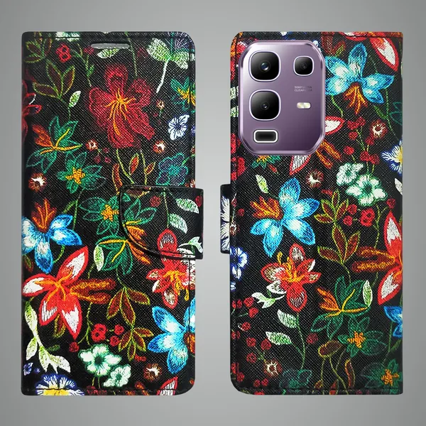 Black_Artificial_Leather_See_Through_Design_Magnetic_Case_For_Infinix_Note_50x