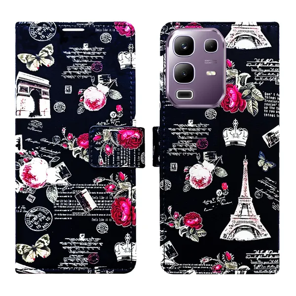 Black_Artificial_Leather_See_Through_Design_Magnetic_Case_For_Infinix_Note_50x