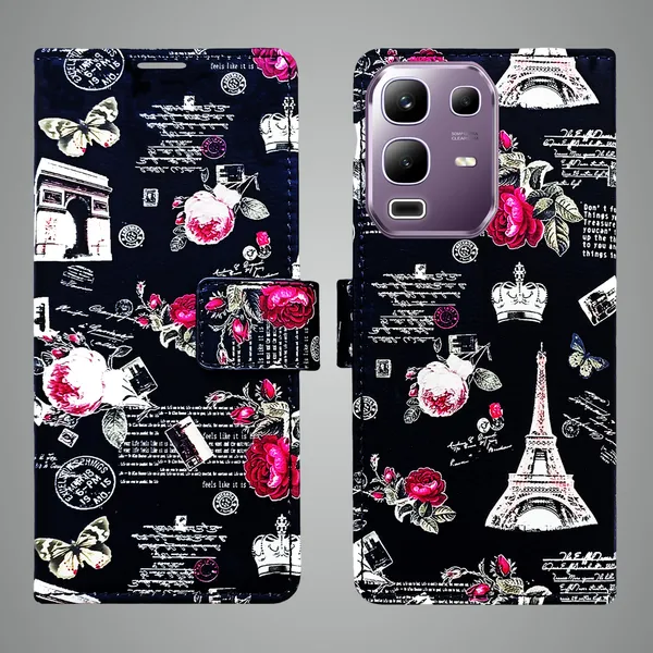 Black_Artificial_Leather_See_Through_Design_Magnetic_Case_For_Infinix_Note_50x