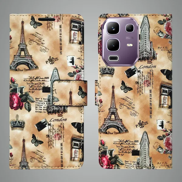 Brown_Artificial_Leather_See_Through_Design_Magnetic_Case_For_Infinix_Note_50x