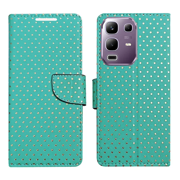 Green_Artificial_Leather_See_Through_Design_Magnetic_Case_For_Infinix_Note_50x