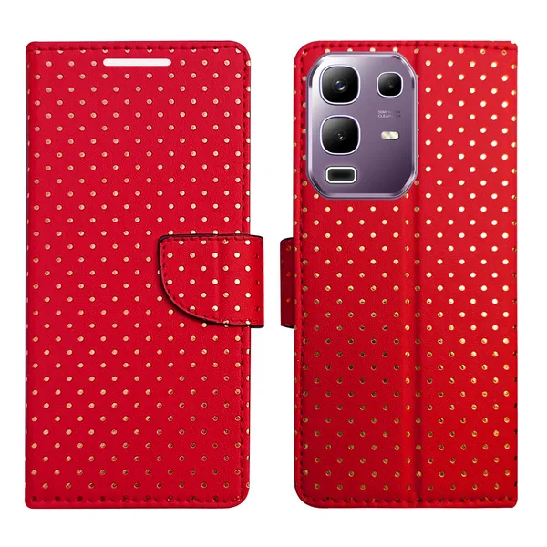 Red_Artificial_Leather_See_Through_Design_Magnetic_Case_For_Infinix_Note_50x