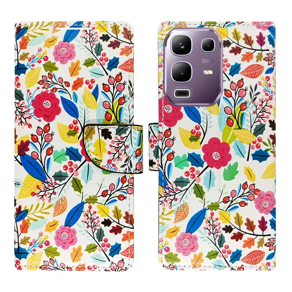 White_Artificial_Leather_See_Through_Design_Magnetic_Case_For_Infinix_Note_50x