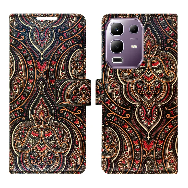 Black_Artificial_Leather_See_Through_Design_Magnetic_Case_For_Infinix_Note_50x