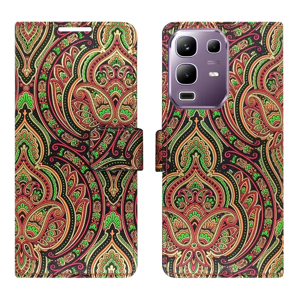 Green_Artificial_Leather_See_Through_Design_Magnetic_Case_For_Infinix_Note_50x