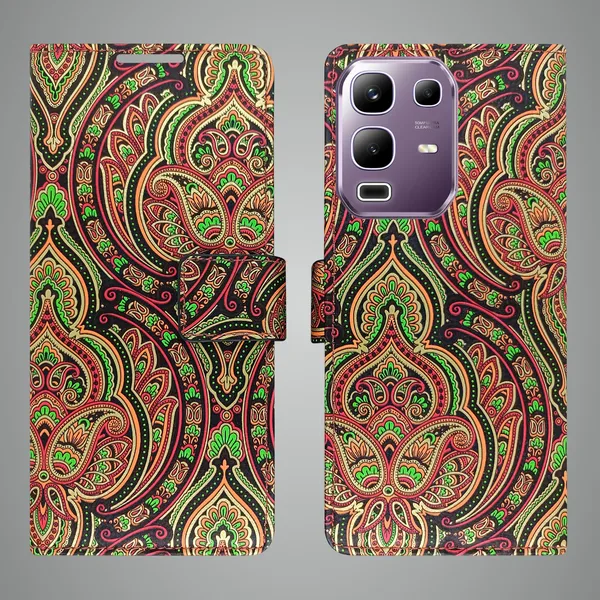 Green_Artificial_Leather_See_Through_Design_Magnetic_Case_For_Infinix_Note_50x