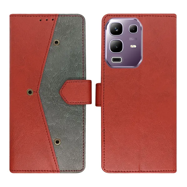 Red_Artificial_Leather_See_Through_Design_Magnetic_Case_For_Infinix_Note_50x