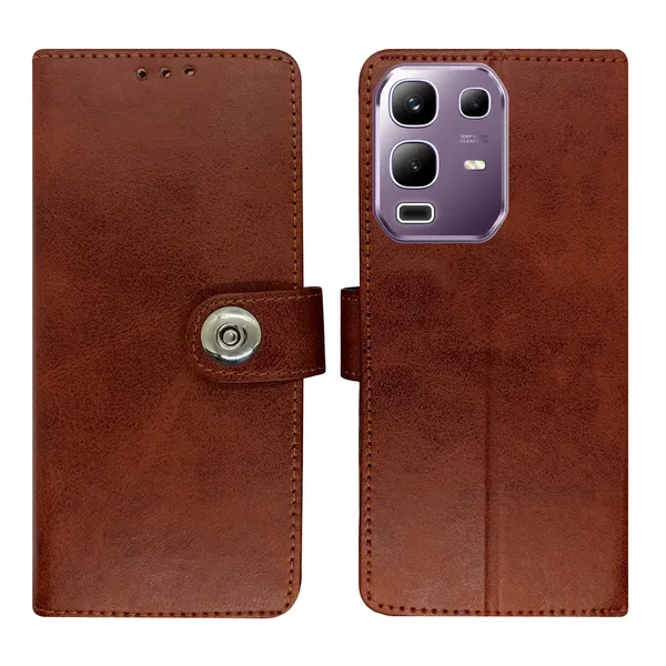 Brown_Artificial_Leather_See_Through_Design_Magnetic_Case_For_Infinix_Note_50x