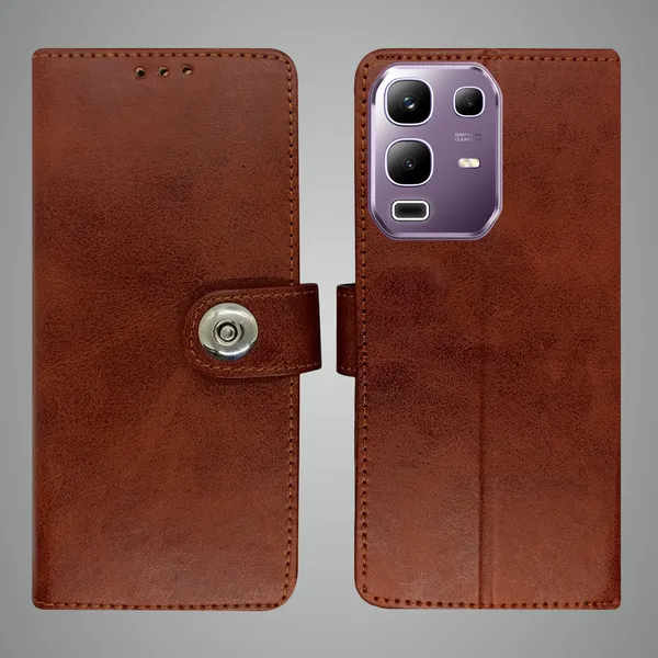Brown_Artificial_Leather_See_Through_Design_Magnetic_Case_For_Infinix_Note_50x