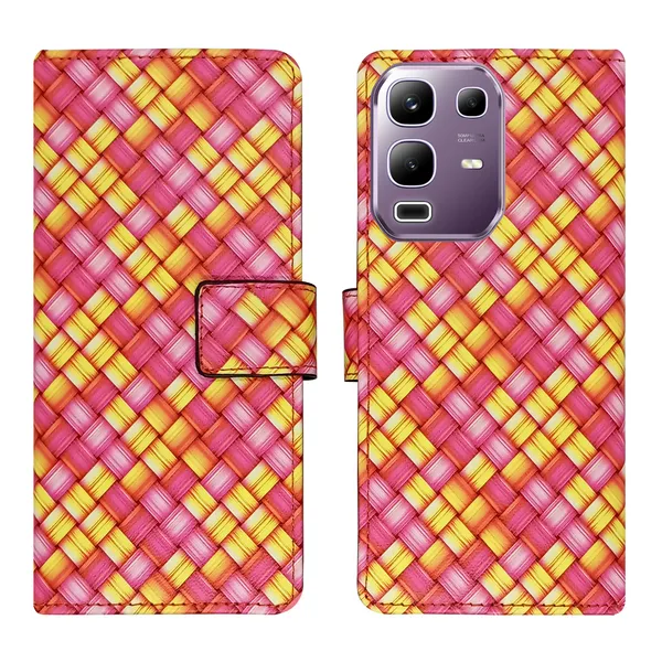 Pink_Artificial_Leather_See_Through_Design_Magnetic_Case_For_Infinix_Note_50x