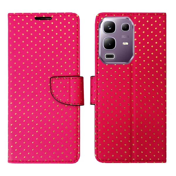 Pink_Artificial_Leather_See_Through_Design_Magnetic_Case_For_Infinix_Note_50x