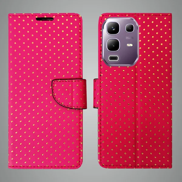 Pink_Artificial_Leather_See_Through_Design_Magnetic_Case_For_Infinix_Note_50x