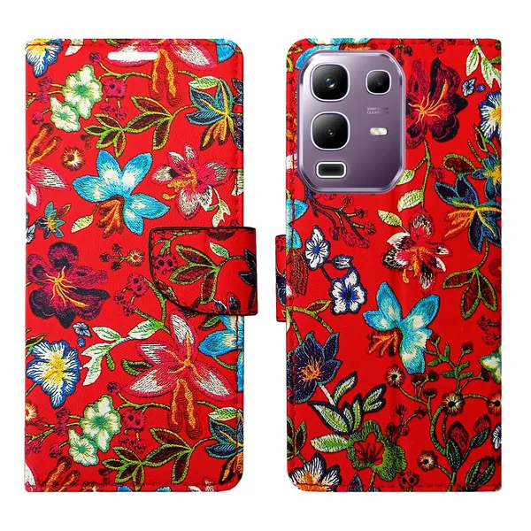 Red_Artificial_Leather_See_Through_Design_Magnetic_Case_For_Infinix_Note_50x
