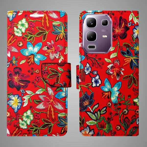 Red_Artificial_Leather_See_Through_Design_Magnetic_Case_For_Infinix_Note_50x
