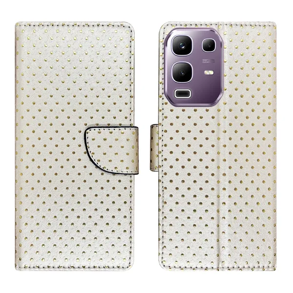 White_Artificial_Leather_See_Through_Design_Magnetic_Case_For_Infinix_Note_50x