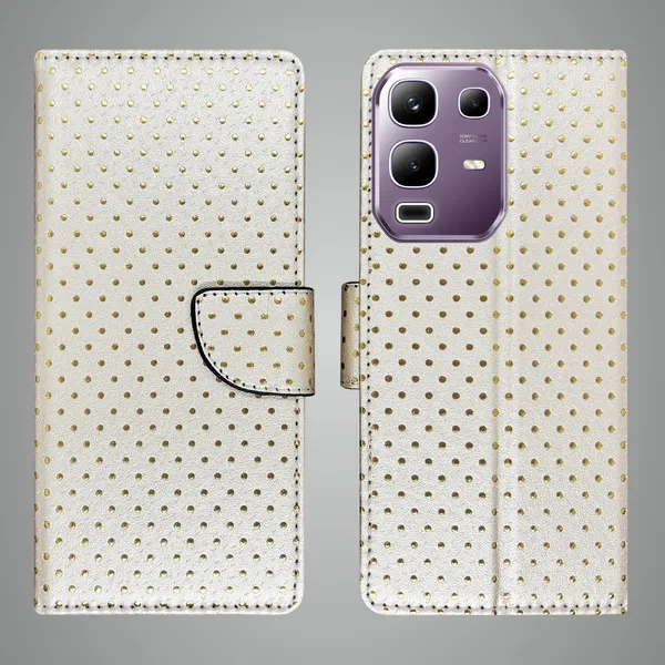 White_Artificial_Leather_See_Through_Design_Magnetic_Case_For_Infinix_Note_50x