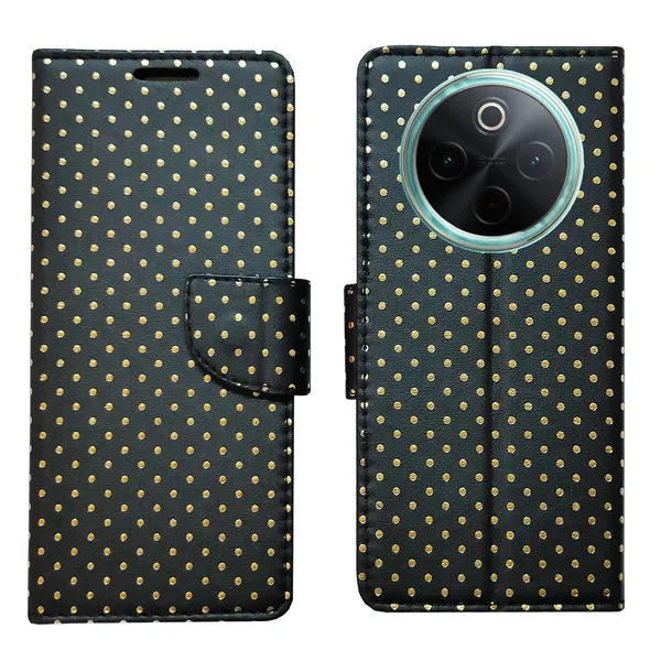 Black_Artificial_Leather_See_Through_Design_Magnetic_Case_For_Vivo__T4_5G