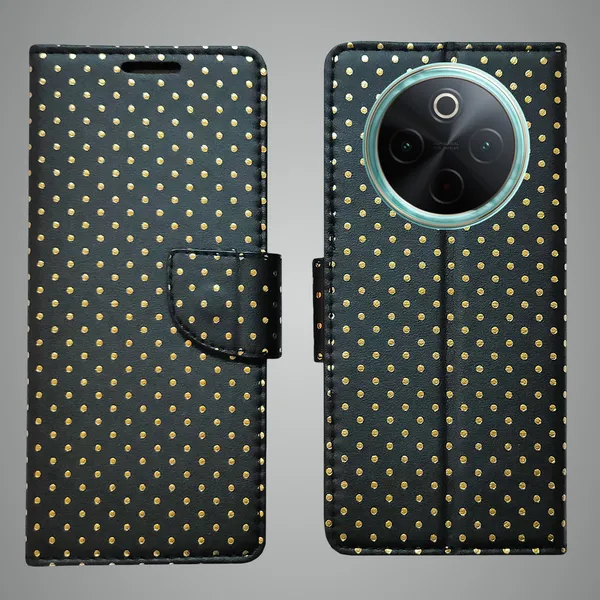 Black_Artificial_Leather_See_Through_Design_Magnetic_Case_For_Vivo__T4_5G