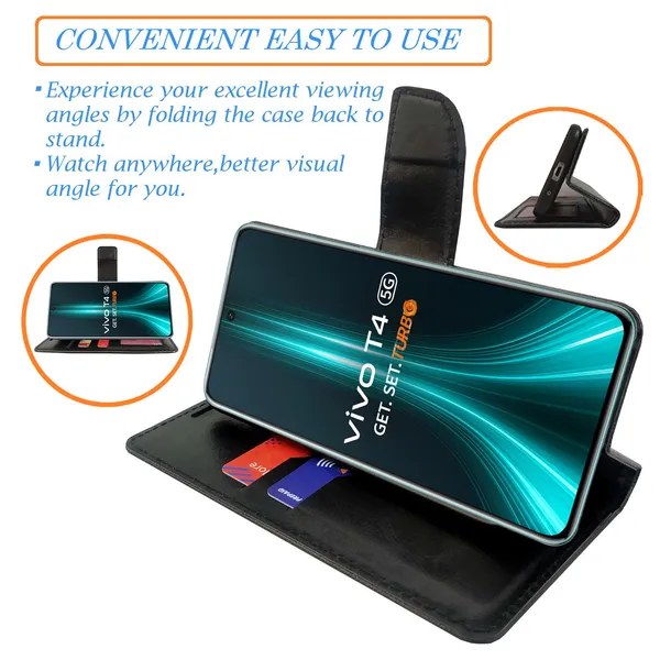 Black_Artificial_Leather_See_Through_Design_Magnetic_Case_For_Vivo__T4_5G